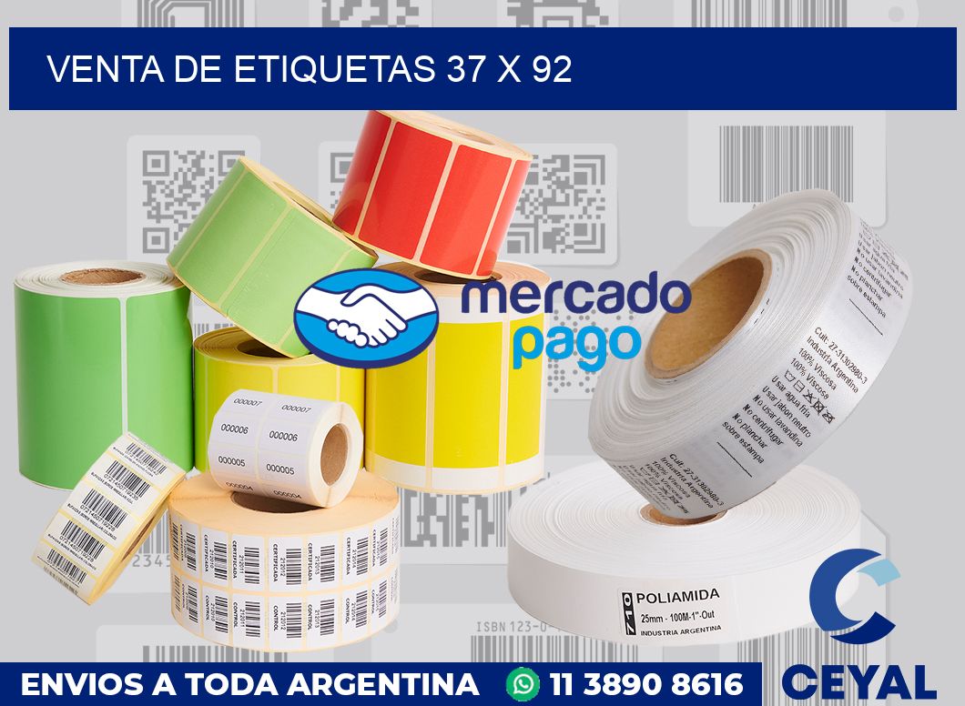 venta de etiquetas 37 x 92