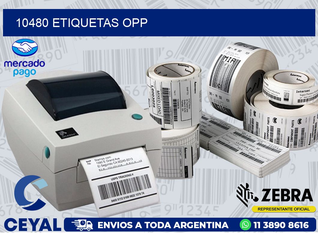10480 ETIQUETAS OPP