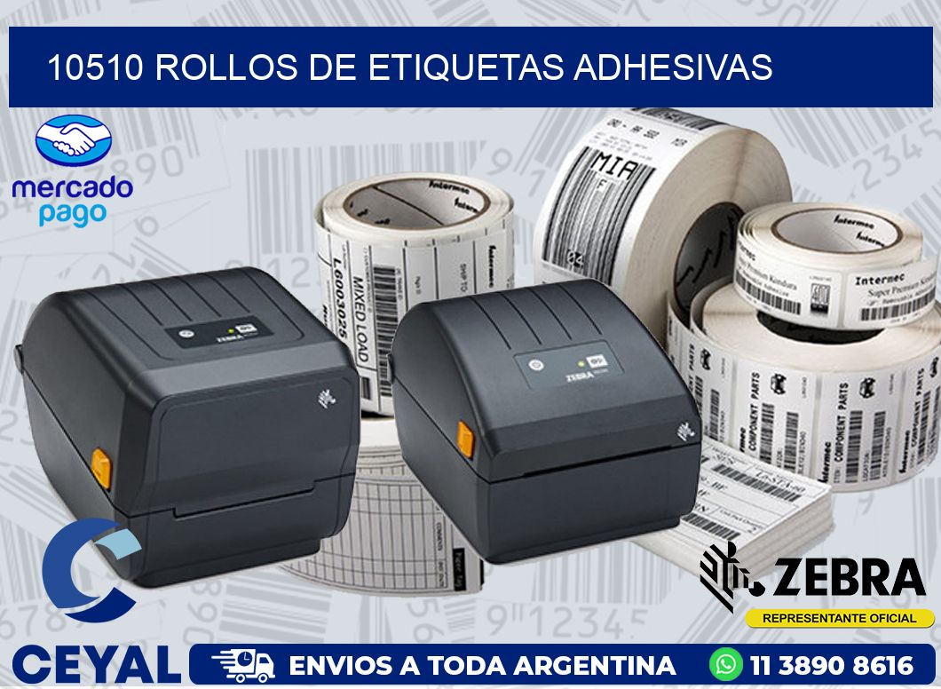 10510 ROLLOS DE ETIQUETAS ADHESIVAS