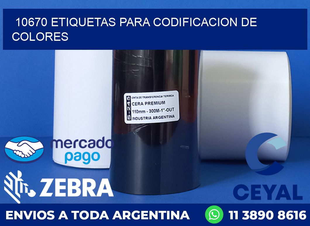 10670 ETIQUETAS PARA CODIFICACION DE COLORES