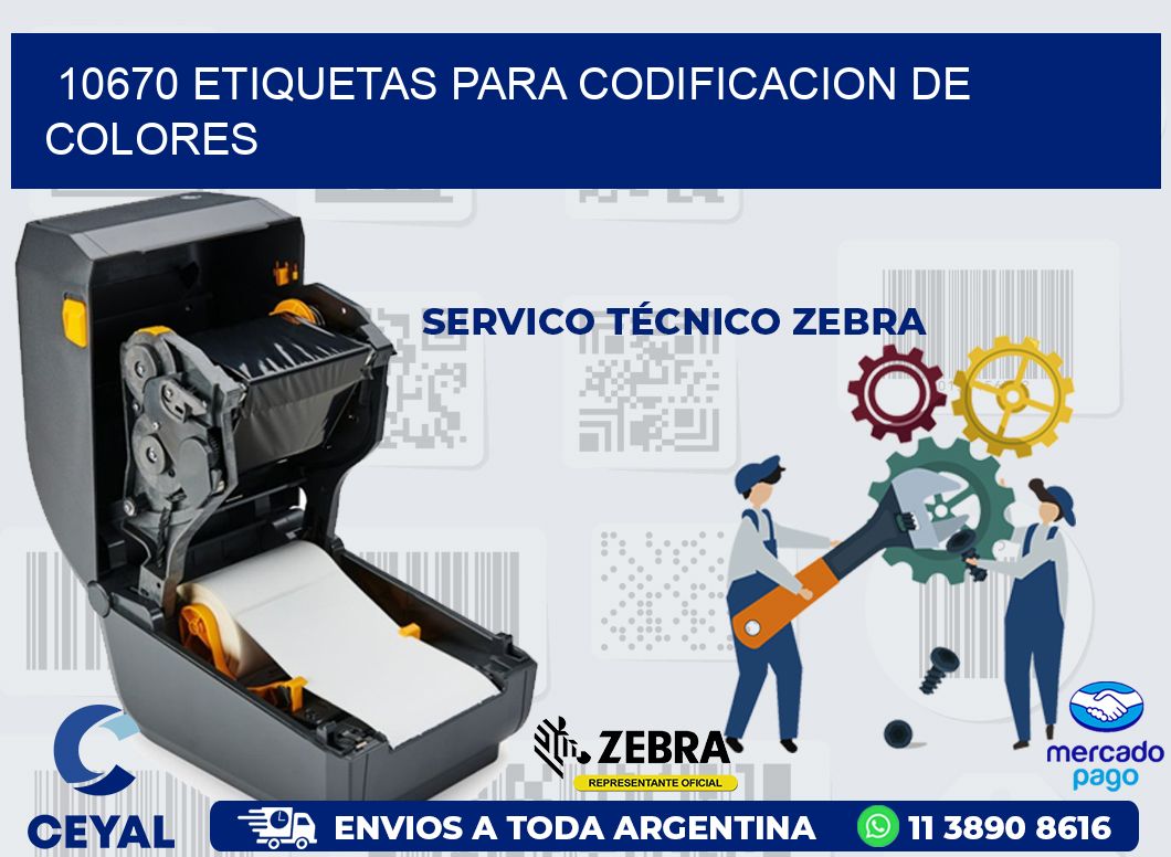 10670 ETIQUETAS PARA CODIFICACION DE COLORES