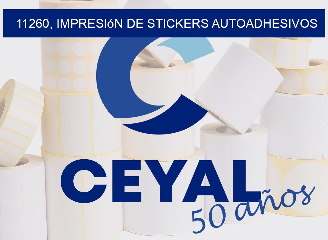 11260, impresión de stickers autoadhesivos