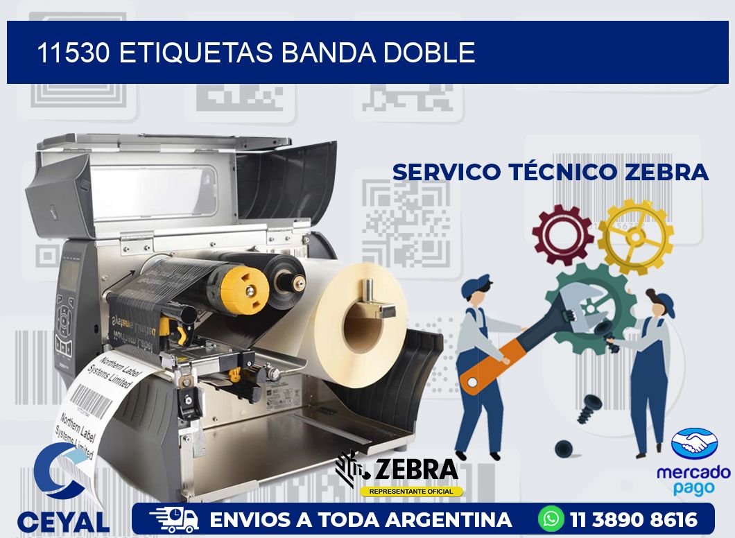 11530 ETIQUETAS BANDA DOBLE
