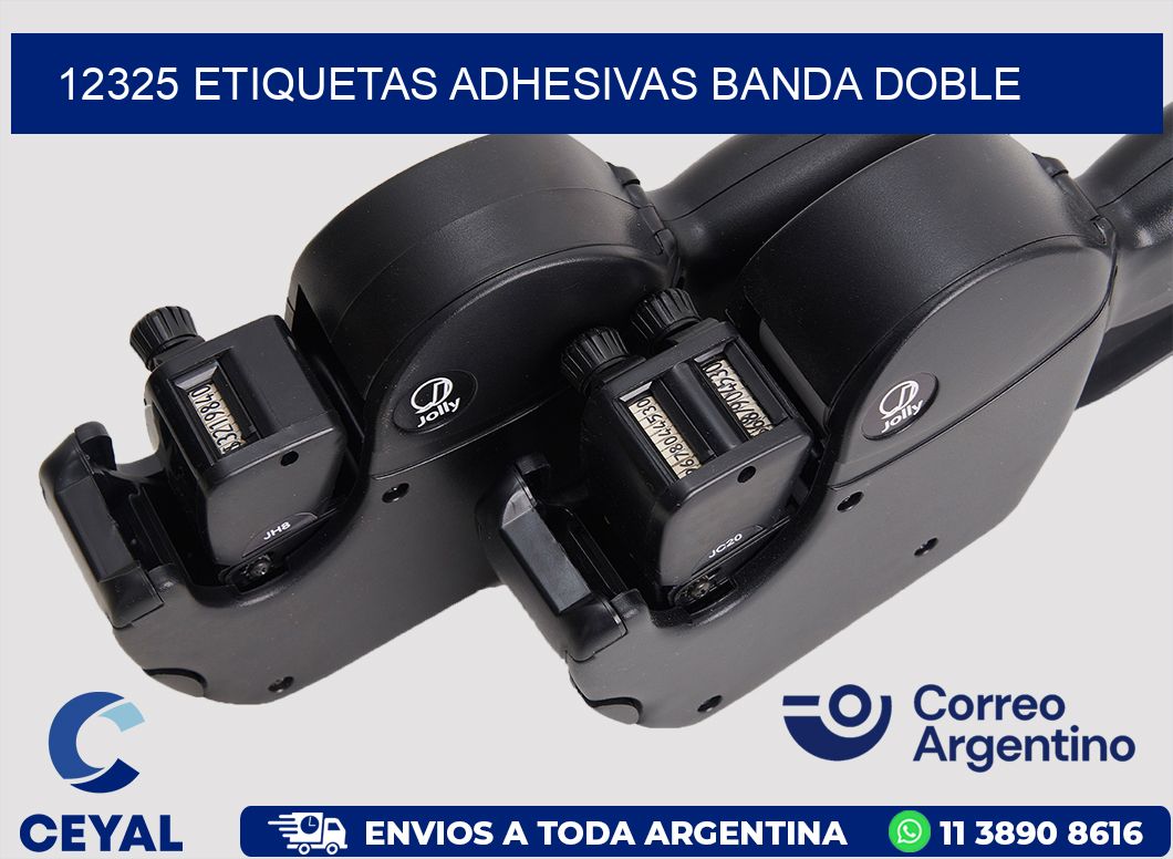 12325 ETIQUETAS ADHESIVAS BANDA DOBLE