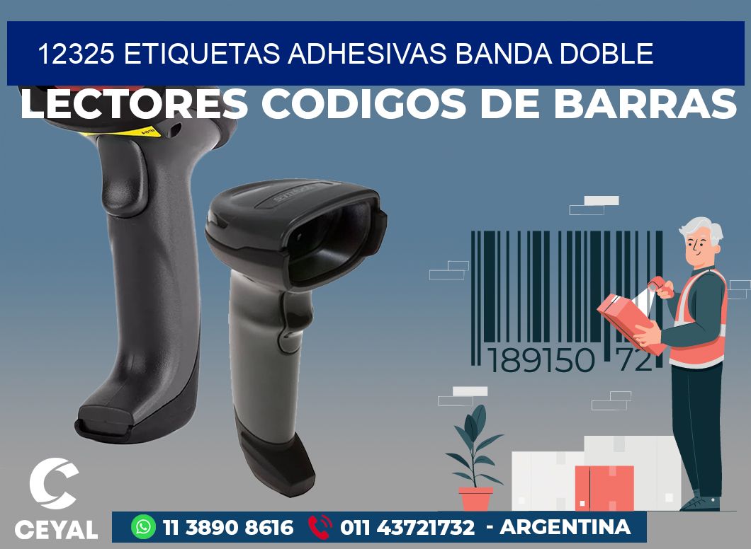 12325 ETIQUETAS ADHESIVAS BANDA DOBLE
