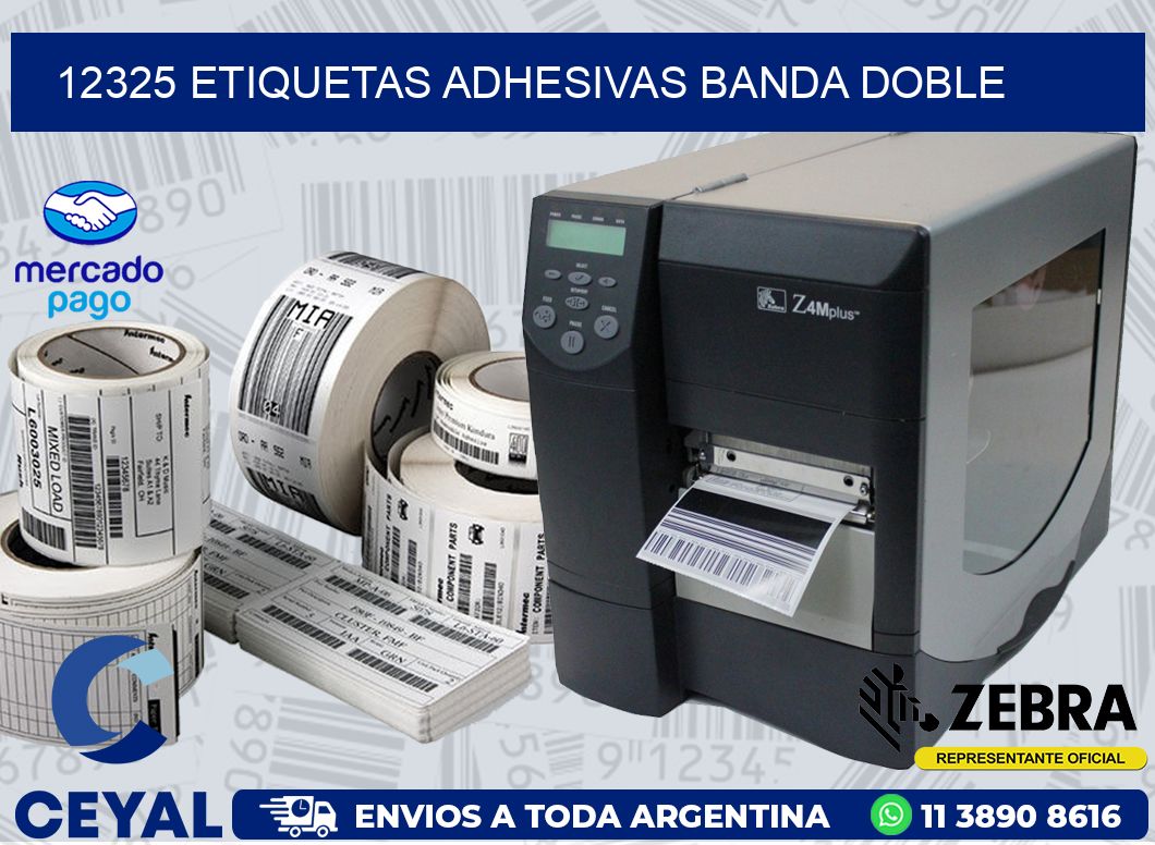 12325 ETIQUETAS ADHESIVAS BANDA DOBLE