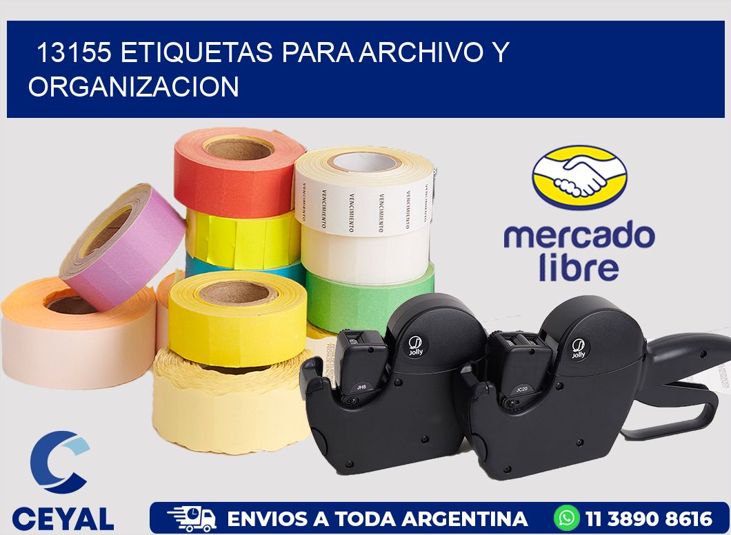 13155 ETIQUETAS PARA ARCHIVO Y ORGANIZACION
