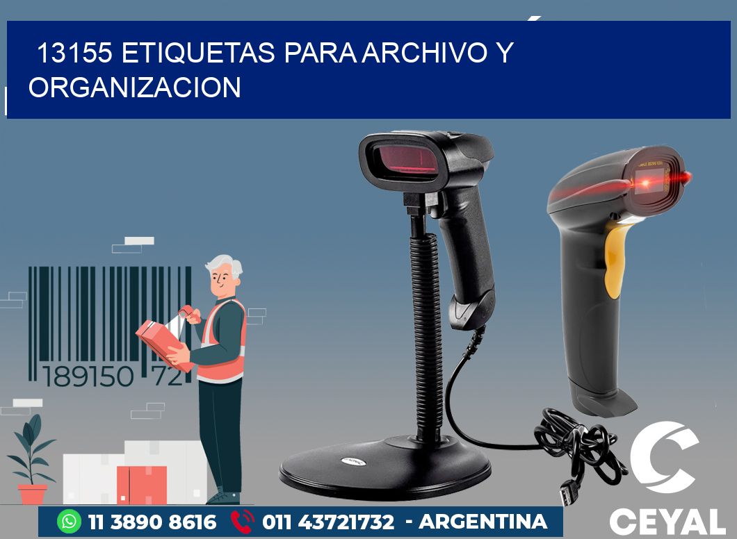 13155 ETIQUETAS PARA ARCHIVO Y ORGANIZACION