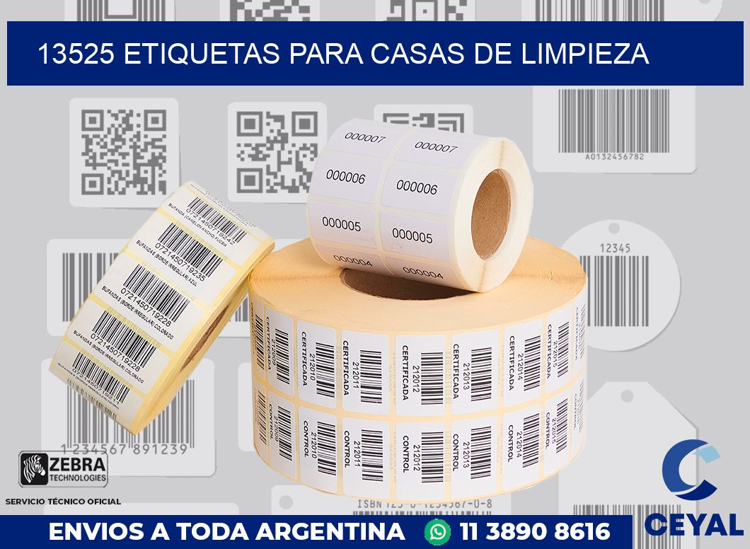 13525 ETIQUETAS PARA CASAS DE LIMPIEZA