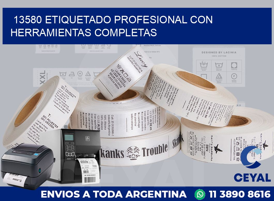 13580 ETIQUETADO PROFESIONAL CON HERRAMIENTAS COMPLETAS
