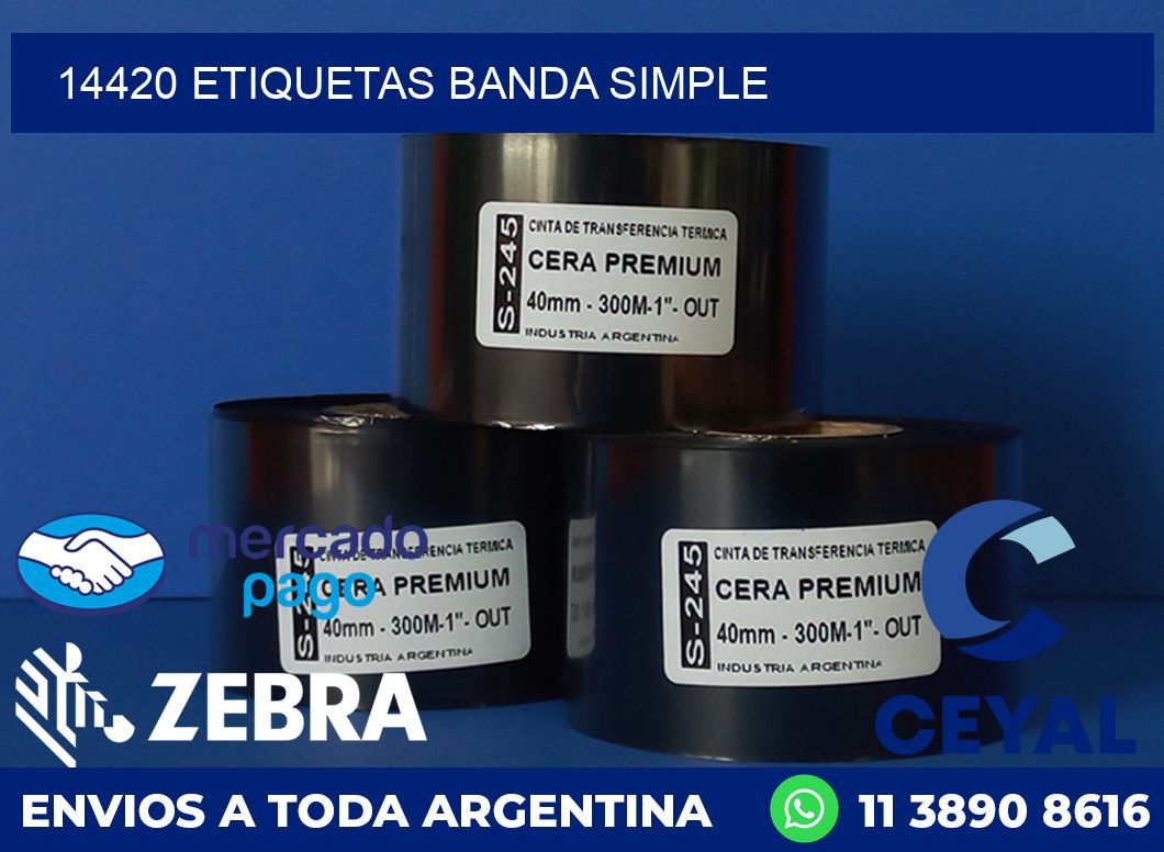 14420 ETIQUETAS BANDA SIMPLE