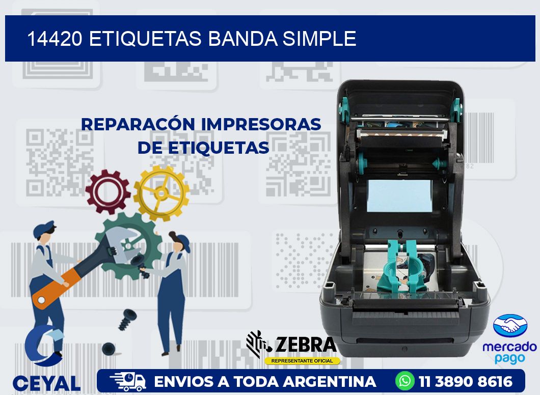 14420 ETIQUETAS BANDA SIMPLE