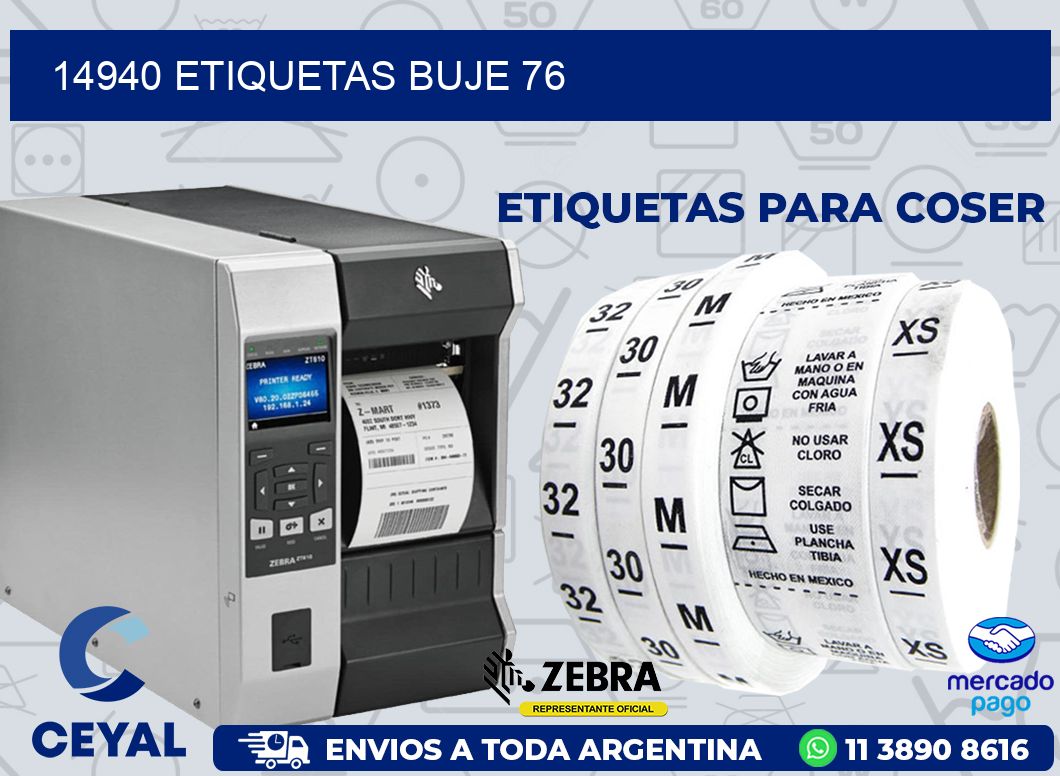 14940 ETIQUETAS BUJE 76