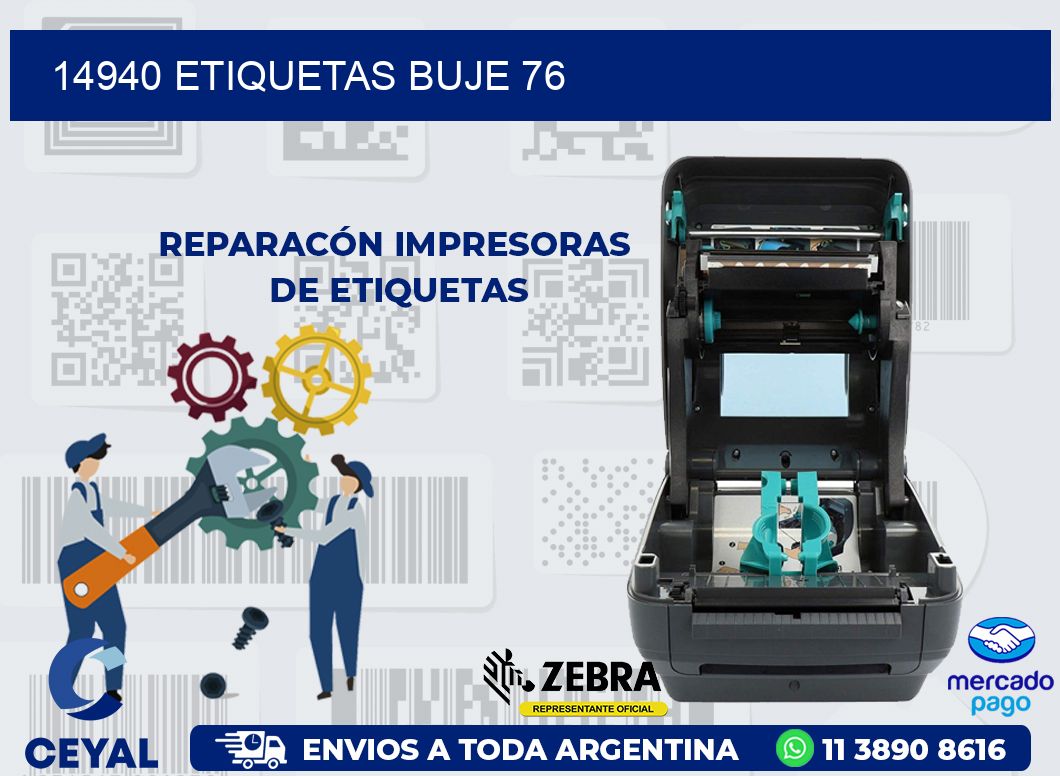 14940 ETIQUETAS BUJE 76