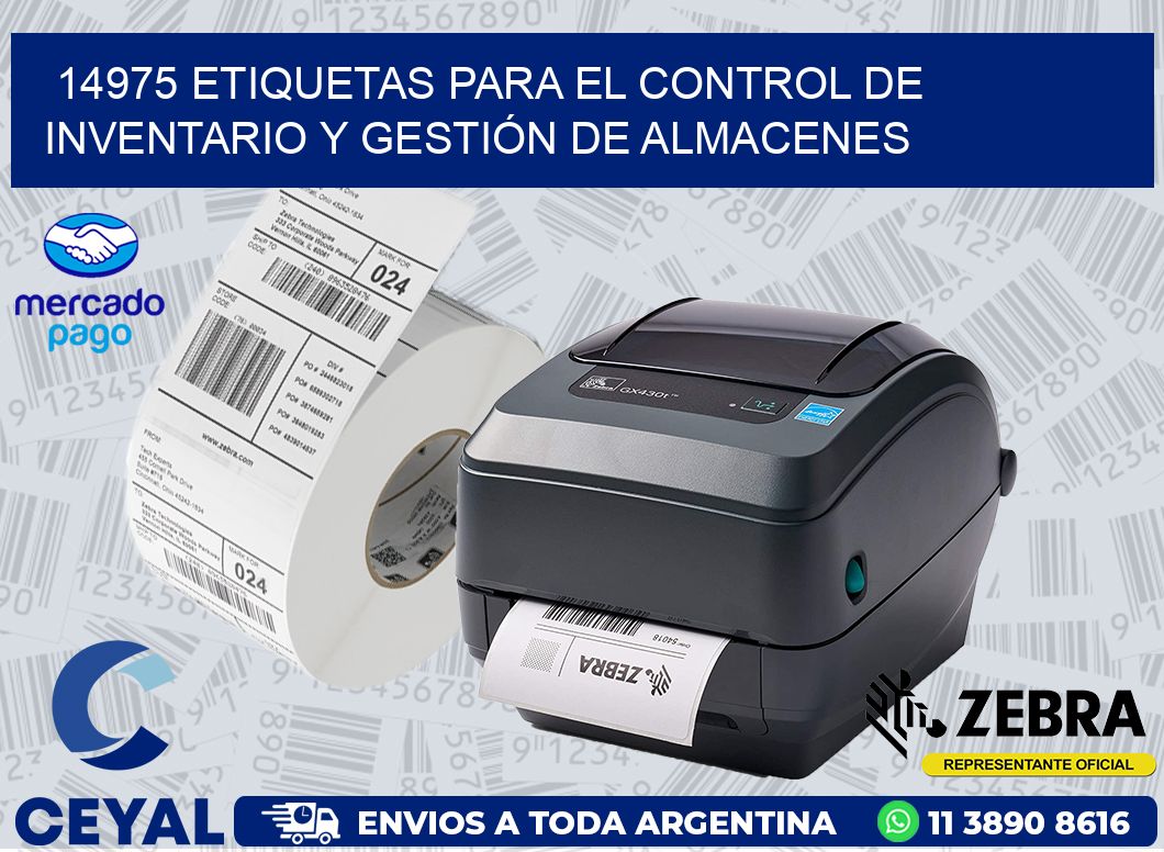 14975 ETIQUETAS PARA EL CONTROL DE INVENTARIO Y GESTIÓN DE ALMACENES