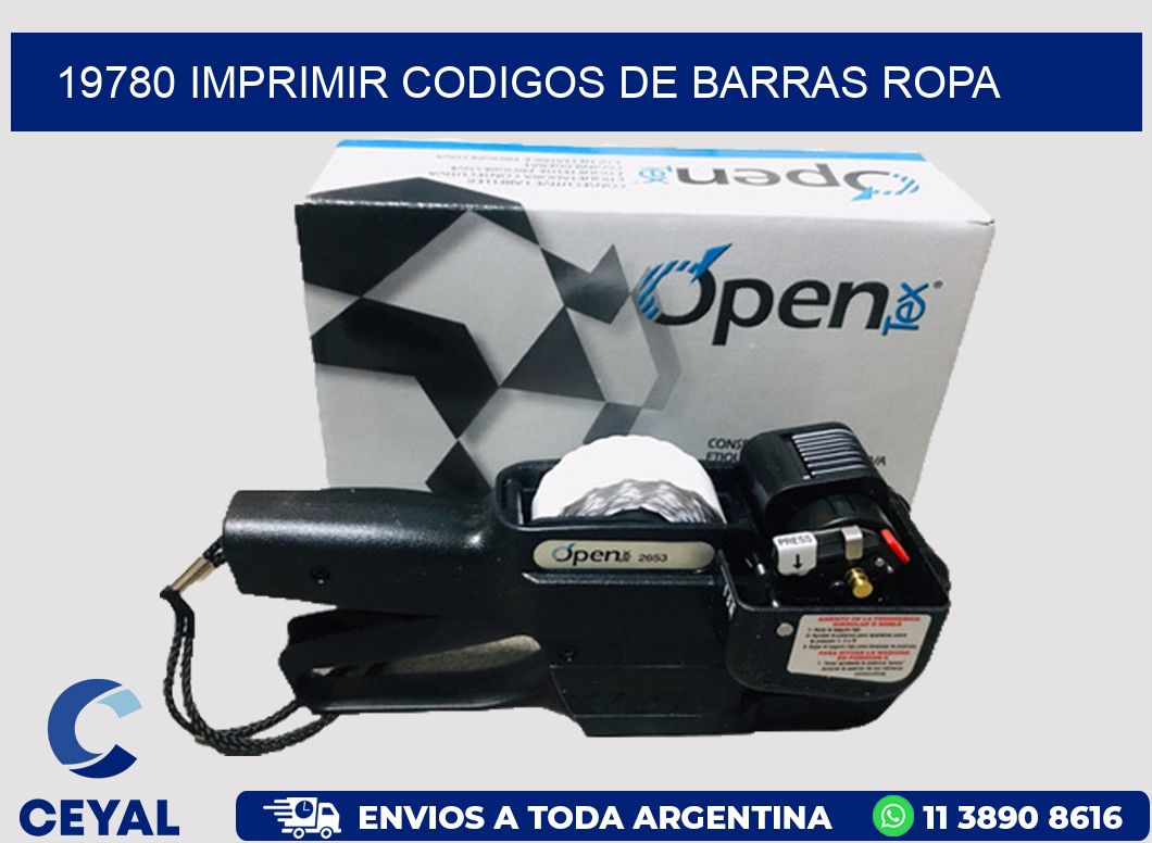19780 IMPRIMIR CODIGOS DE BARRAS ROPA