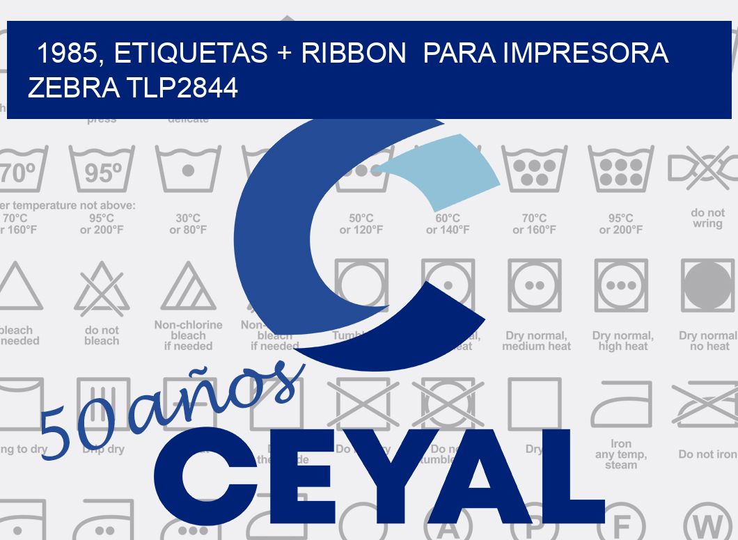 1985, etiquetas + ribbon  para impresora zebra TLP2844