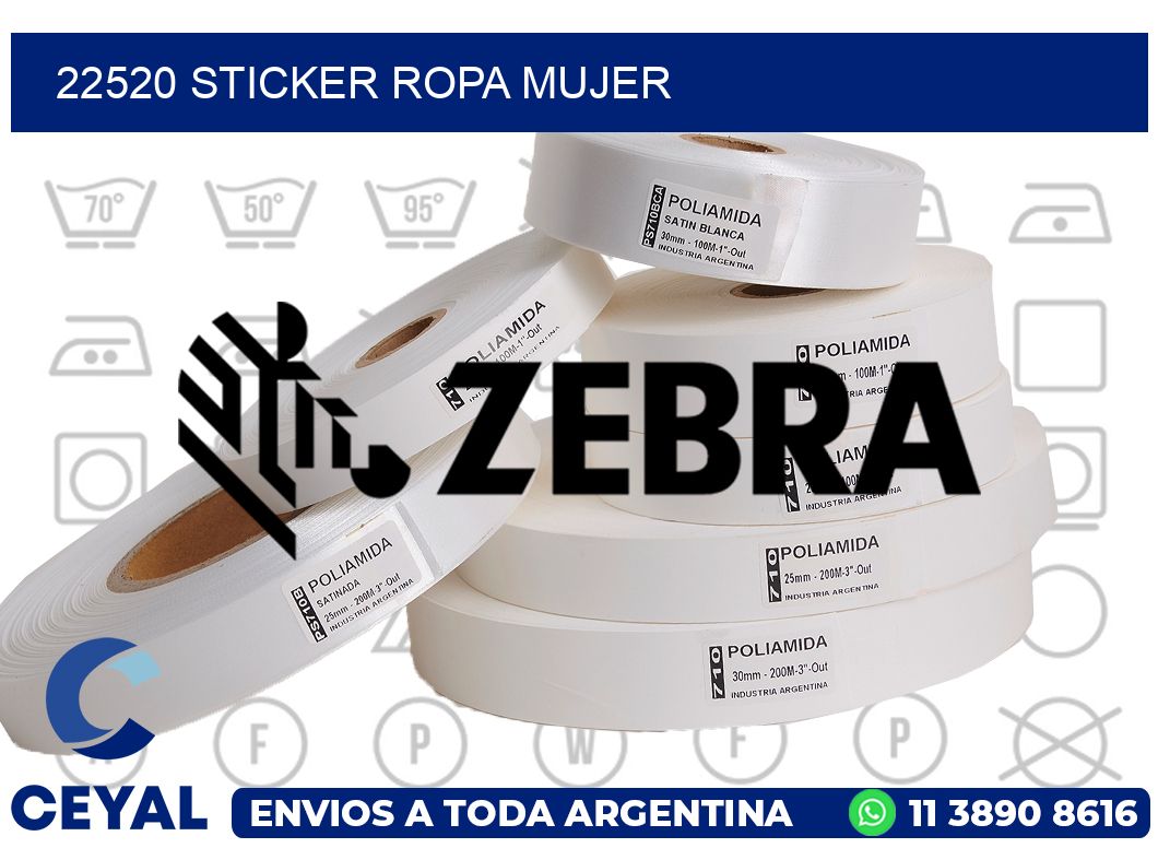 22520 STICKER ROPA MUJER