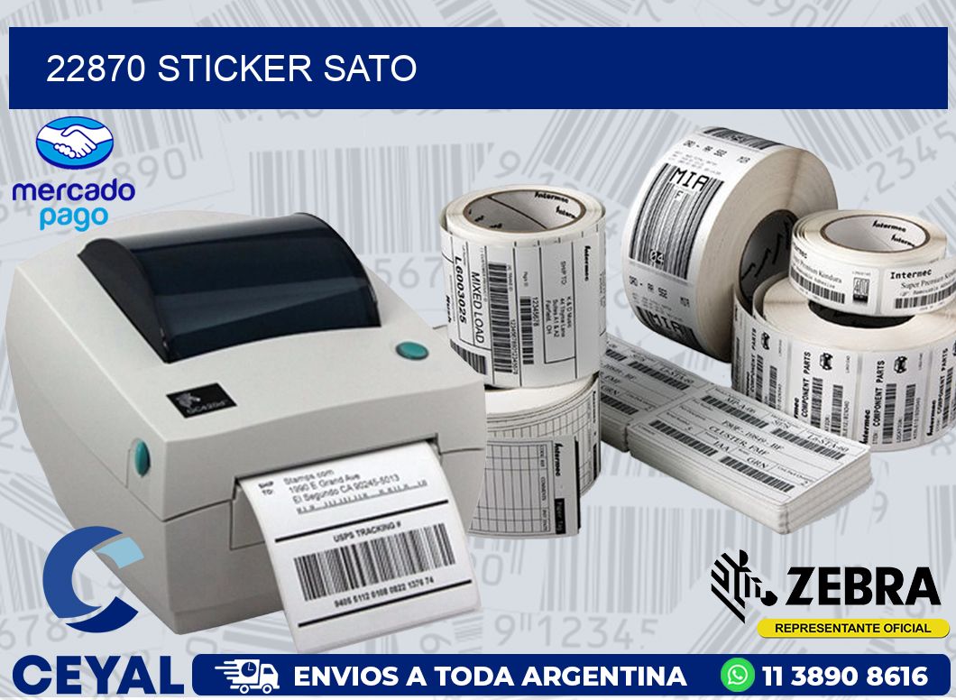 22870 STICKER SATO