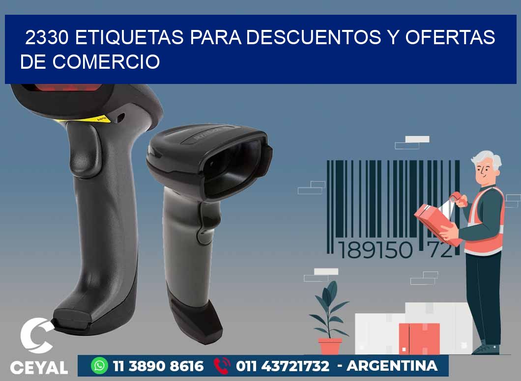 2330 ETIQUETAS PARA DESCUENTOS Y OFERTAS DE COMERCIO