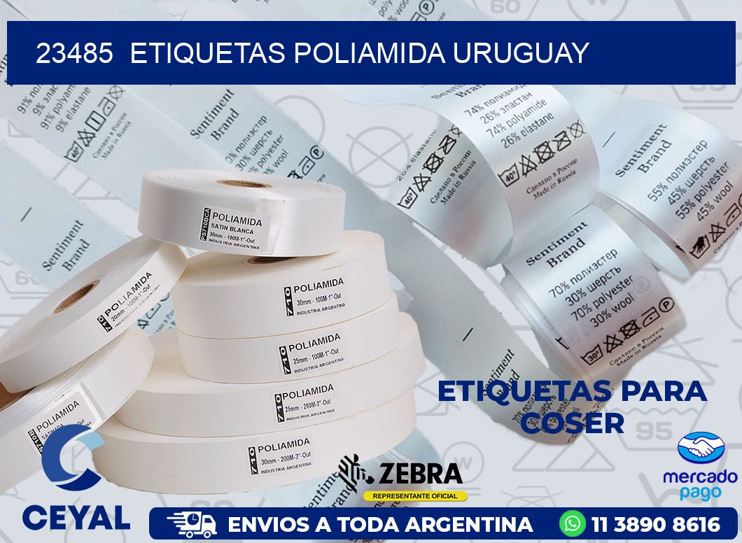 23485  ETIQUETAS POLIAMIDA URUGUAY