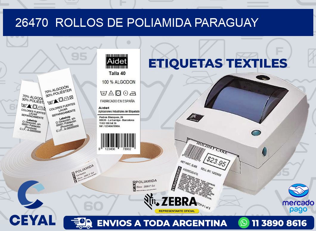 26470  ROLLOS DE POLIAMIDA PARAGUAY