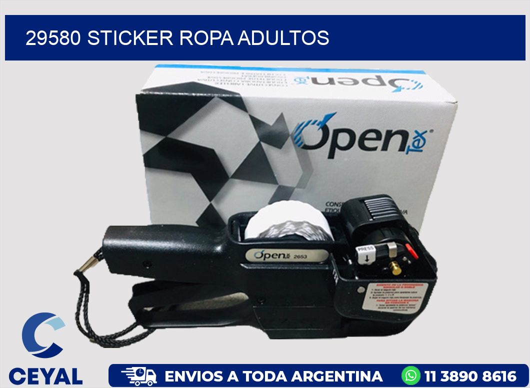 29580 STICKER ROPA ADULTOS