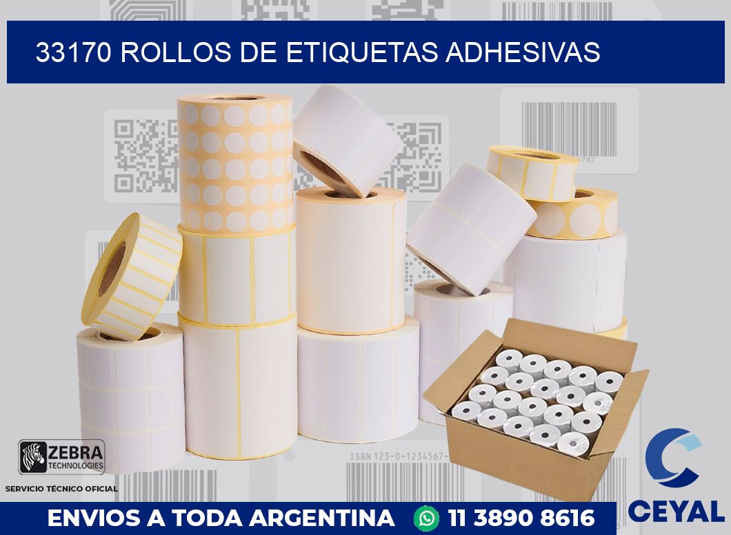 33170 ROLLOS DE ETIQUETAS ADHESIVAS