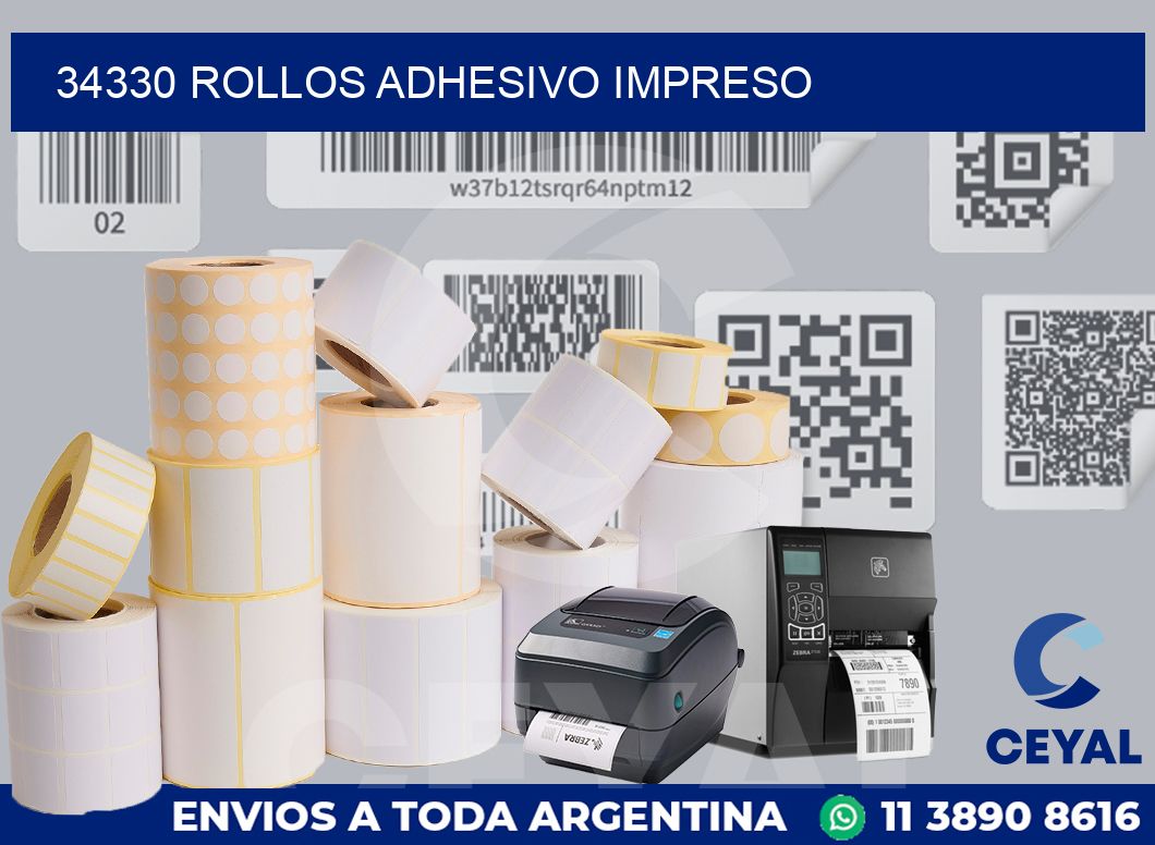 34330 ROLLOS ADHESIVO IMPRESO