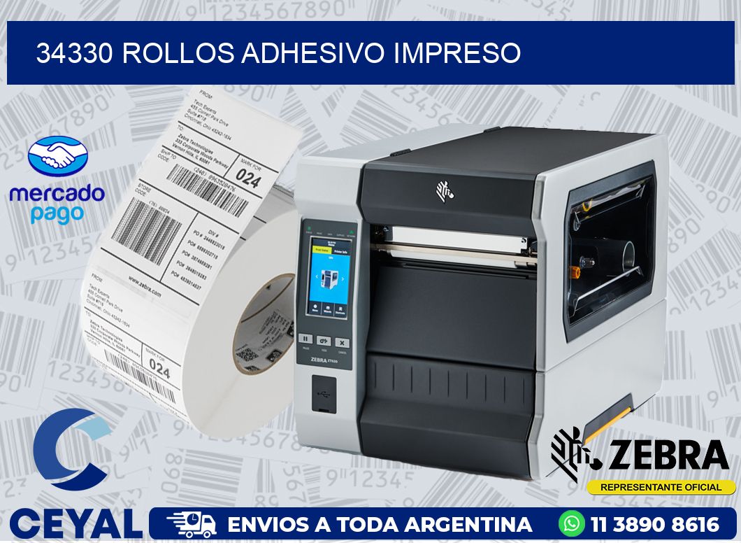 34330 ROLLOS ADHESIVO IMPRESO