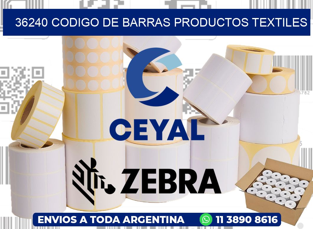 36240 CODIGO DE BARRAS PRODUCTOS TEXTILES