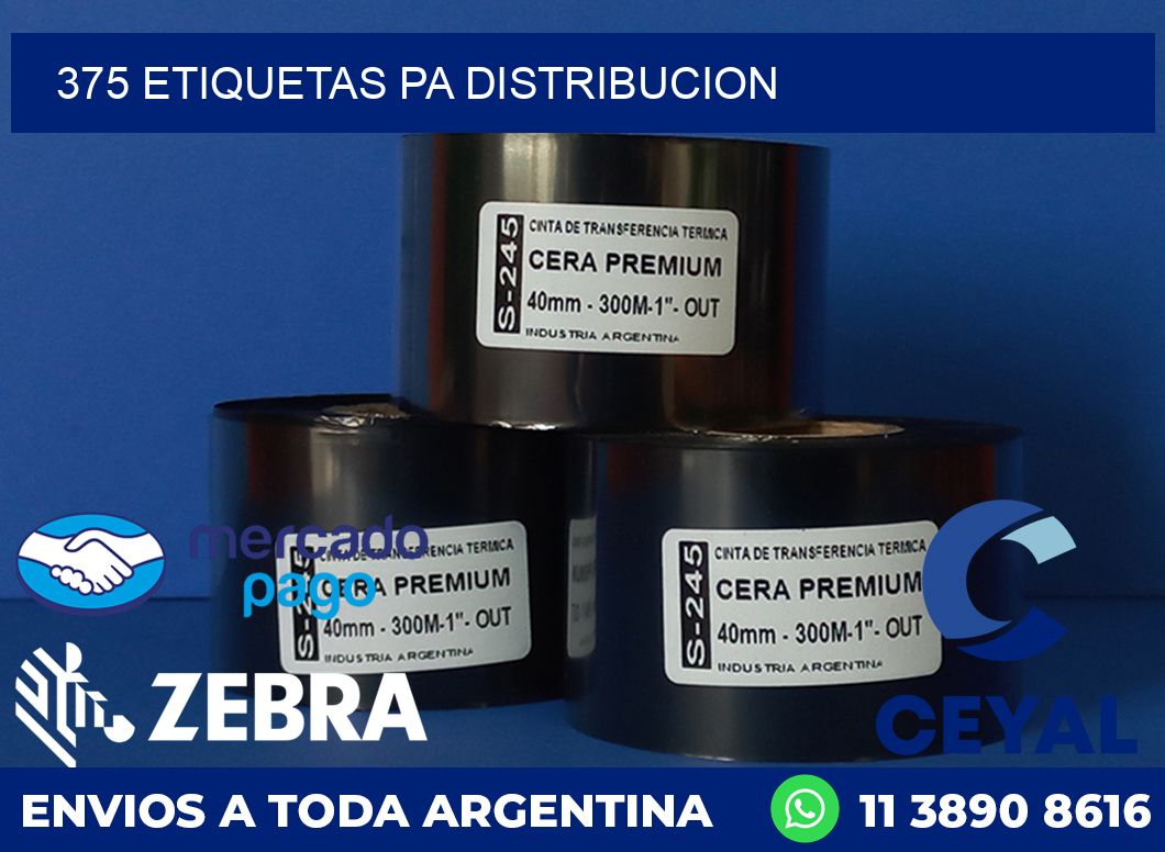 375 ETIQUETAS PA DISTRIBUCION