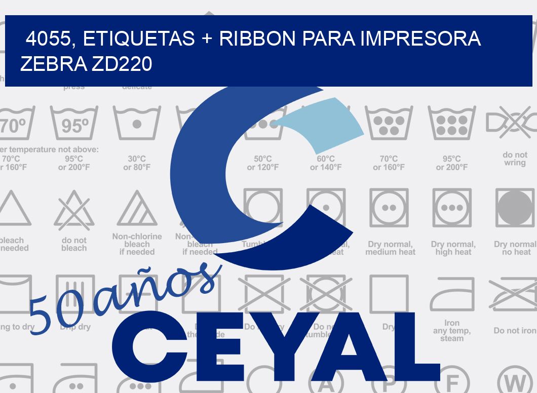 4055, etiquetas + ribbon para impresora zebra zd220