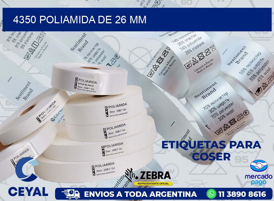 4350 POLIAMIDA DE 26 MM