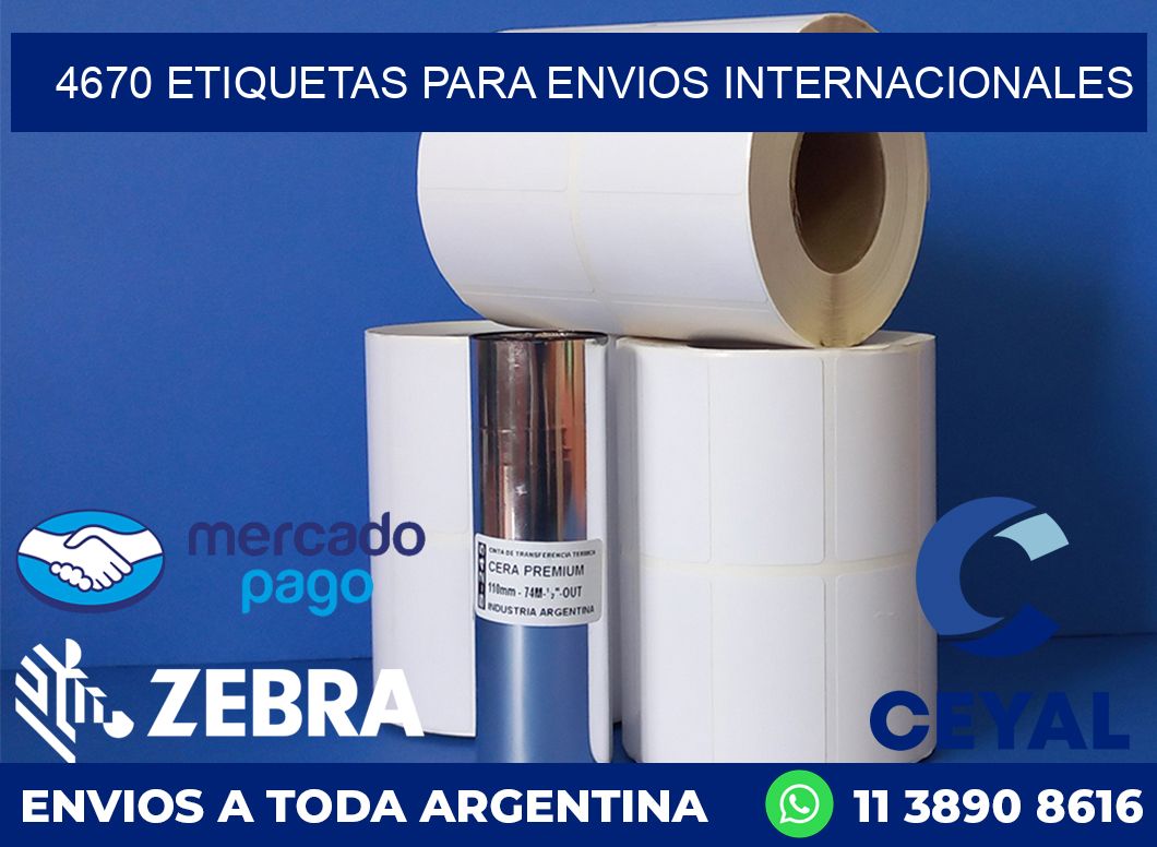 4670 ETIQUETAS PARA ENVIOS INTERNACIONALES