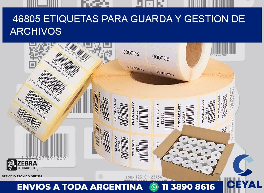 46805 ETIQUETAS PARA GUARDA Y GESTION DE ARCHIVOS