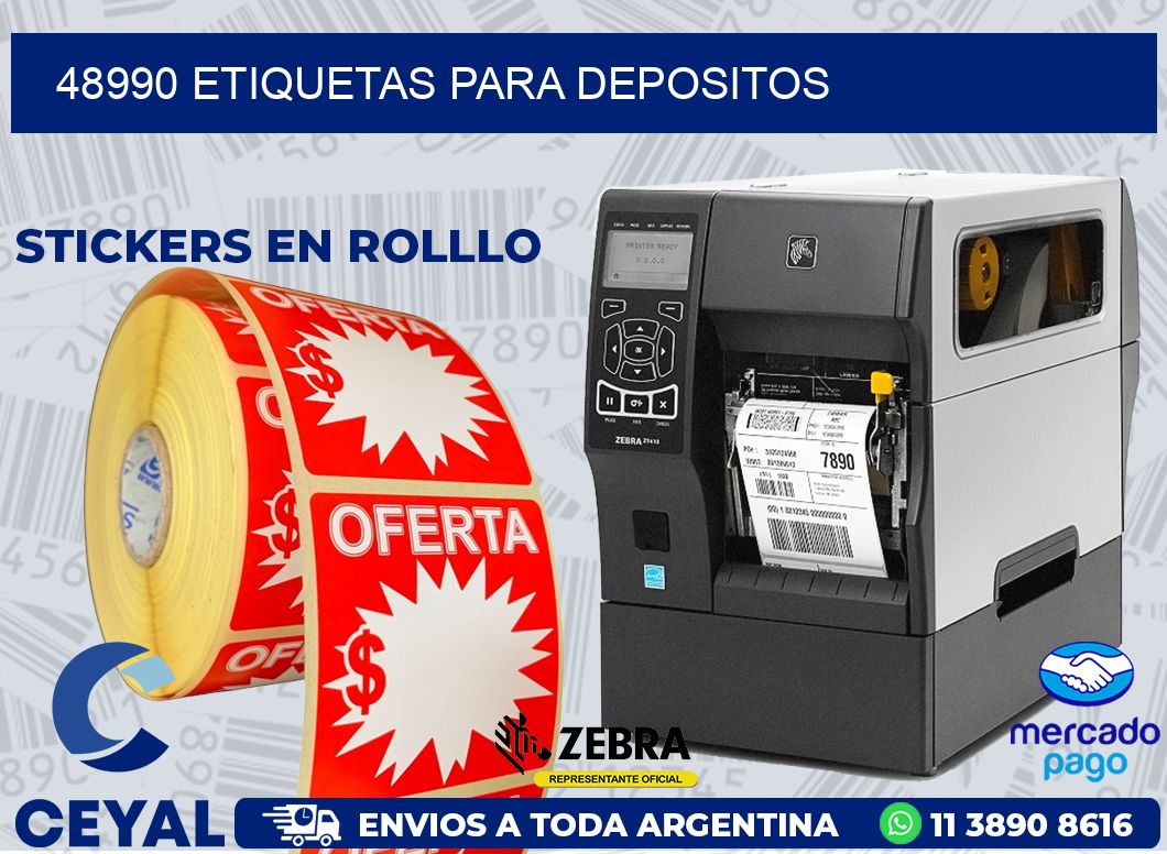 48990 ETIQUETAS PARA DEPOSITOS