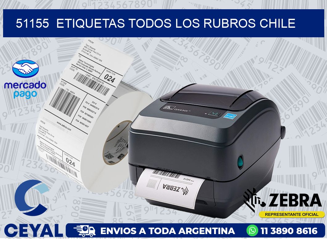 51155  ETIQUETAS TODOS LOS RUBROS CHILE