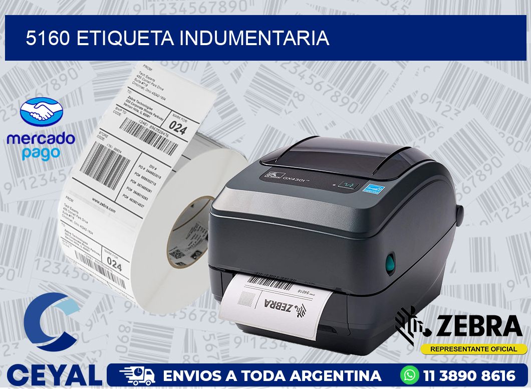 5160 ETIQUETA INDUMENTARIA