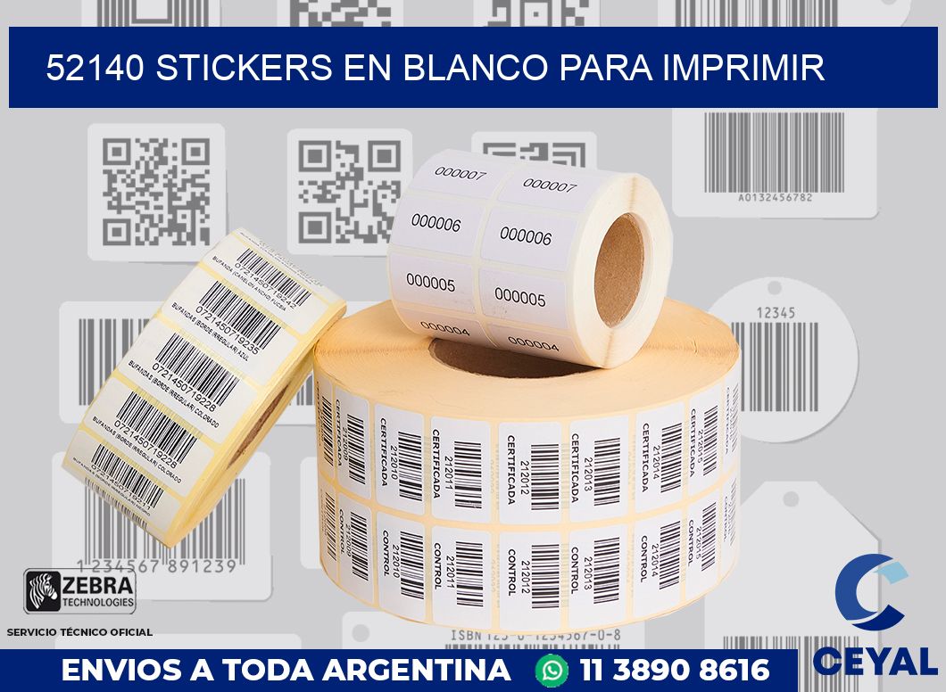 52140 STICKERS EN BLANCO PARA IMPRIMIR