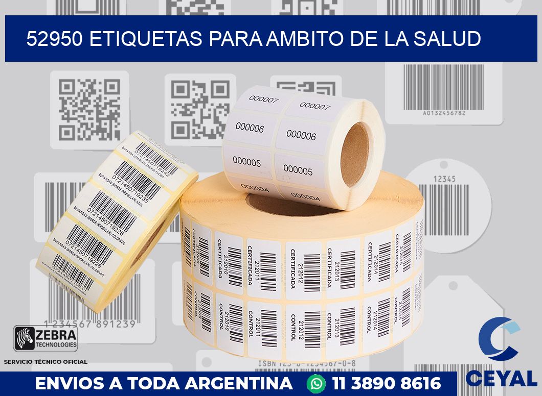 52950 ETIQUETAS PARA AMBITO DE LA SALUD