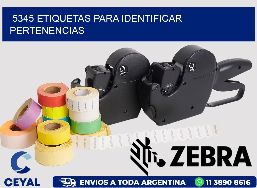 5345 ETIQUETAS PARA IDENTIFICAR PERTENENCIAS