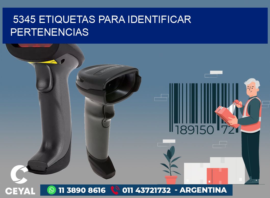 5345 ETIQUETAS PARA IDENTIFICAR PERTENENCIAS