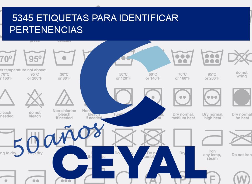 5345 ETIQUETAS PARA IDENTIFICAR PERTENENCIAS