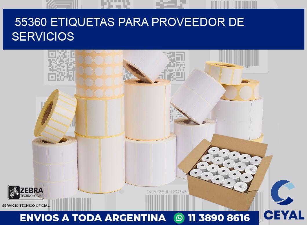 55360 ETIQUETAS PARA PROVEEDOR DE SERVICIOS