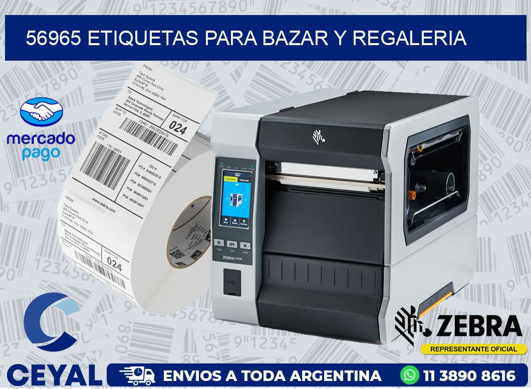 56965 ETIQUETAS PARA BAZAR Y REGALERIA