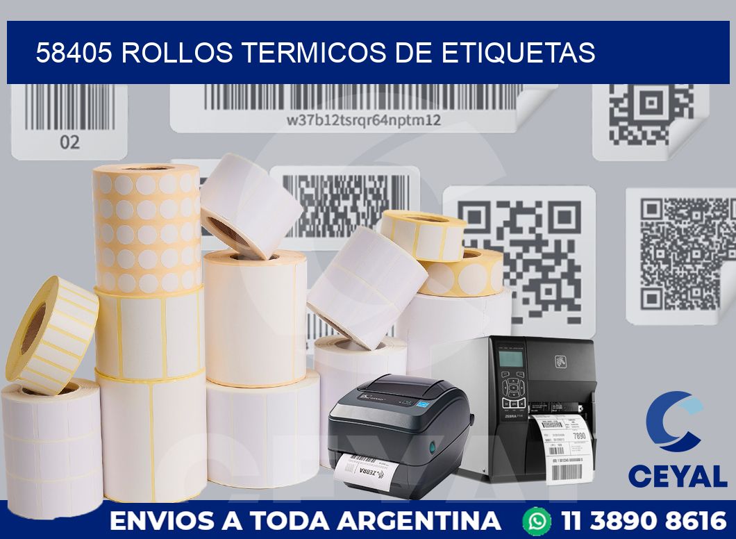 58405 ROLLOS TERMICOS DE ETIQUETAS