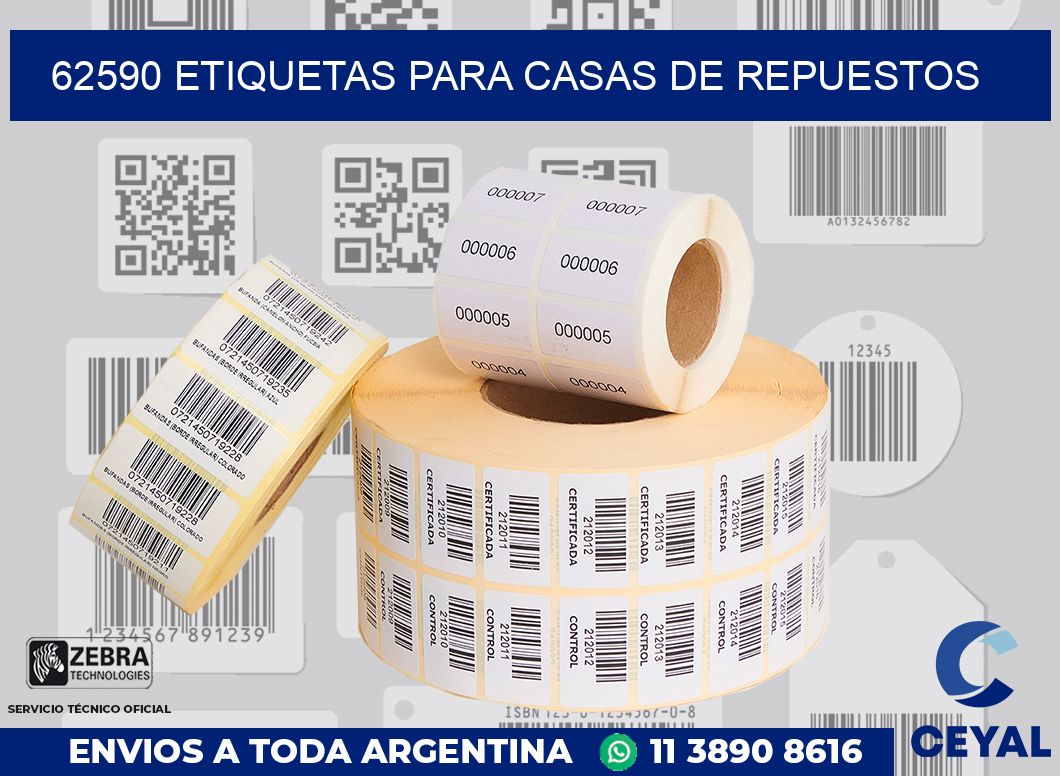 62590 ETIQUETAS PARA CASAS DE REPUESTOS