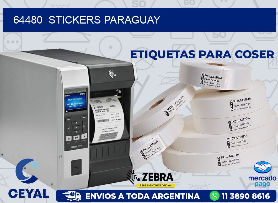 64480  STICKERS PARAGUAY