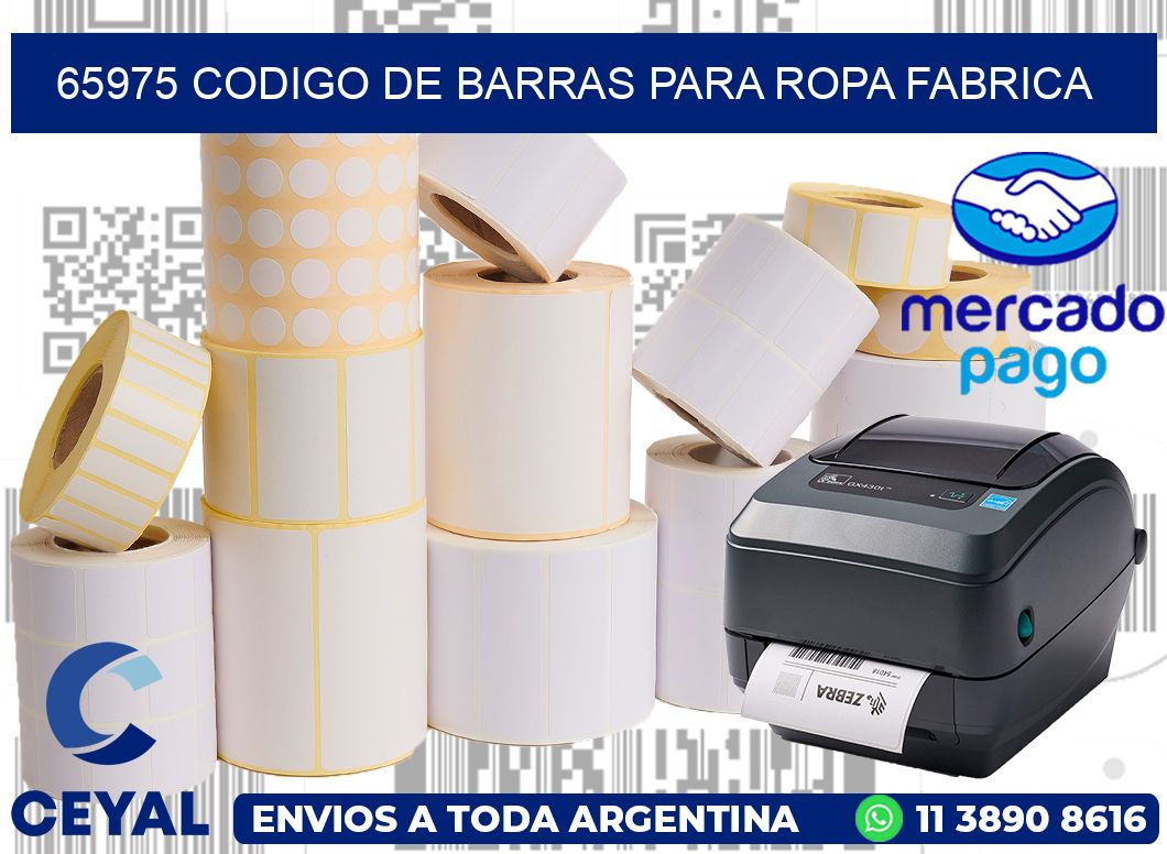 65975 CODIGO DE BARRAS PARA ROPA FABRICA